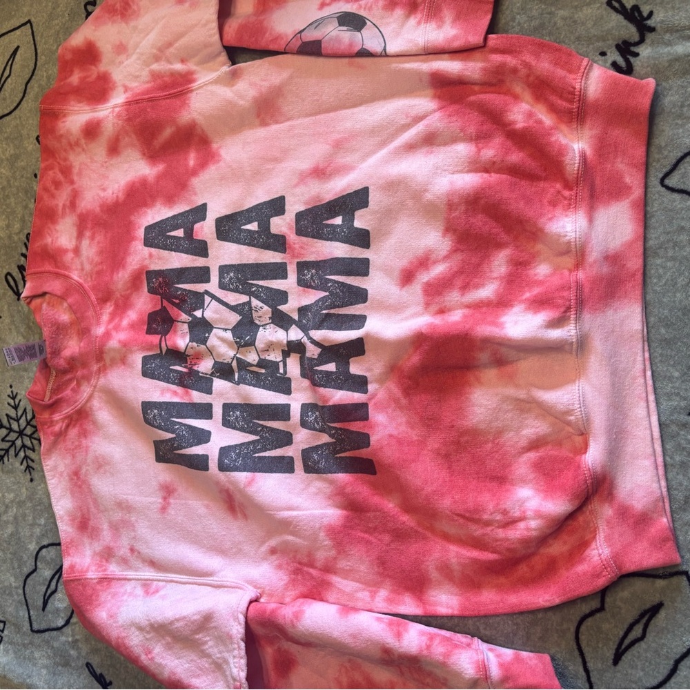 Red Tie-Dye Sweatshirt
